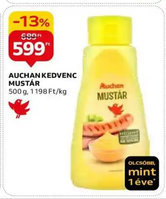 Auchan AUCHAN KEDVENC MUSTÁR 500g ajánlat