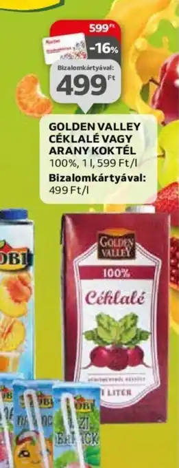 Auchan GOLDEN VALLEY CÉKLALÉ VAGY ARANY KOKTÉL 1l ajánlat