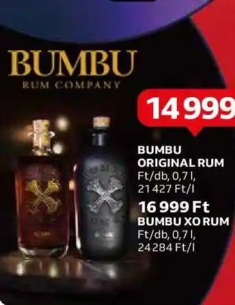 Auchan BUMBU ORIGINAL RUM 0,7l ajánlat