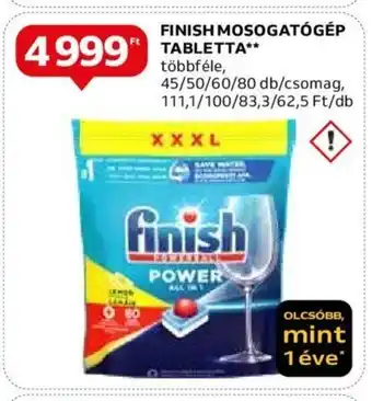 Auchan FINISH MOSOGATÓGÉP TABLETTA ajánlat