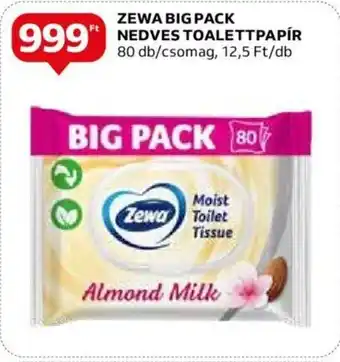 Auchan ZEWA BIG PACK NEDVES TOALETTPAPÍR 80 db ajánlat