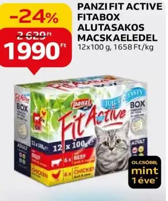 Auchan PANZI FIT ACTIVE FITABOX ALUTASAKOS MACSKAELEDEL 12x100g ajánlat