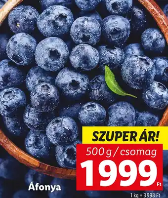 Lidl Áfonya 500g ajánlat
