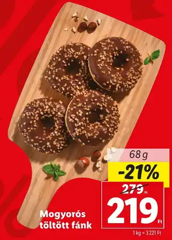 Lidl Mogyorós töltött fánk 68g ajánlat