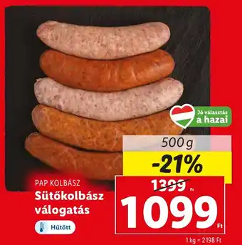 Lidl PAP KOLBÁSZ Sütőkolbász válogatás 500g ajánlat