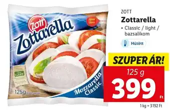 Lidl ZOTT Zottarella 125g ajánlat