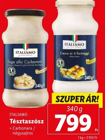 Lidl ITALIAMO Tésztaszósz 340g ajánlat