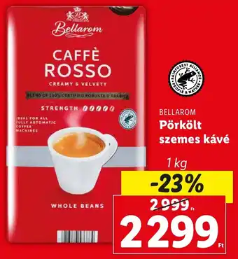 Lidl BELLAROM Pörkölt szemes kávé 1kg ajánlat