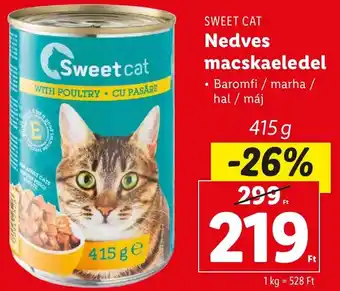 Lidl SWEET CAT Nedves macskaeledel 415g ajánlat