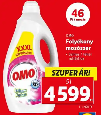 Lidl OMO Folyékony mosószer 5l ajánlat