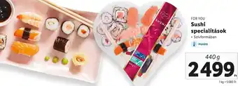 Lidl FOR YOU Sushi specialitások 440g ajánlat