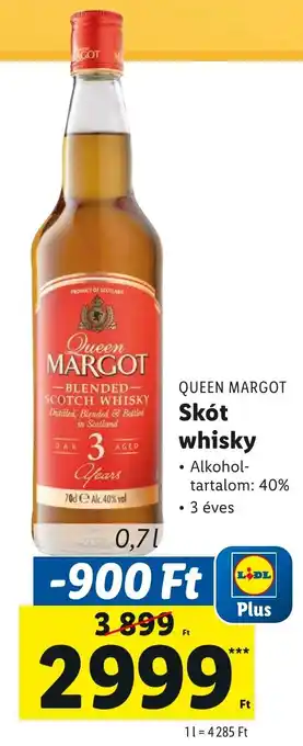 Lidl QUEEN MARGOT Skót whisky 40% 0,7l ajánlat