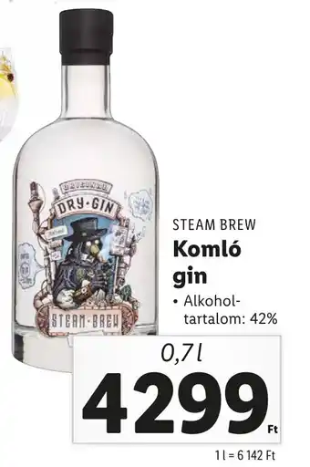 Lidl STEAM BREW Komló gin 42% 0,7l ajánlat