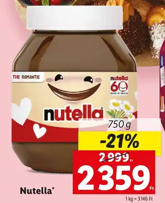 Lidl Nutella 750g ajánlat