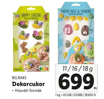 Lidl BELBAKE Dekorcukor 11g, 16g, 18g ajánlat