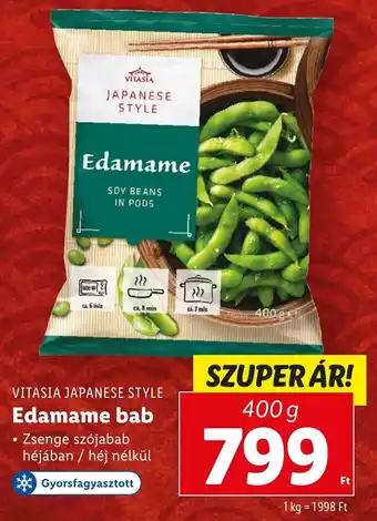 Lidl VITASIA JAPANESE STYLE Edamame bab 400g ajánlat