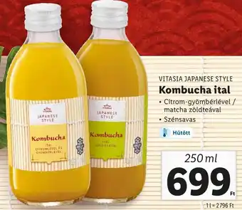 Lidl VITASIA JAPANESE STYLE Kombucha ital 250ml ajánlat