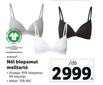 Lidl esmara Női biopamut melltartó 75B-85C ajánlat