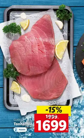 Lidl CLASSIC Tonhalfile 250g ajánlat