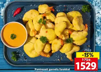 Lidl Panírozott garnéla farokkal 250g ajánlat