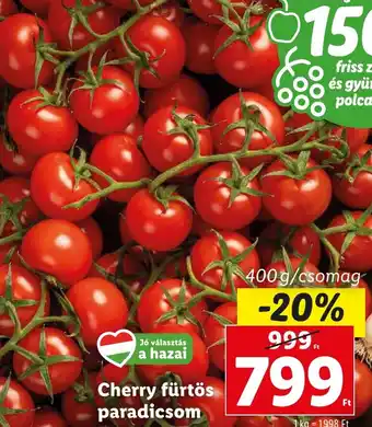 Lidl Cherry fürtös paradicsom 400g ajánlat