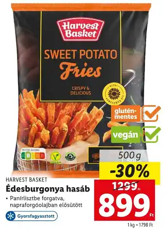 Lidl HARVEST BASKET Édesburgonya hasáb 500g ajánlat