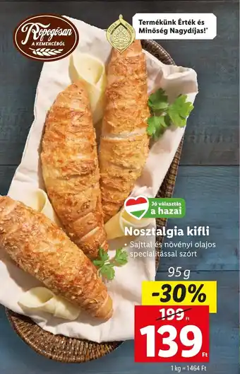 Lidl Nosztalgia kifli 95g ajánlat