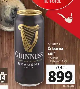 Lidl GUINNESS Ír barna sör 0,44l ajánlat