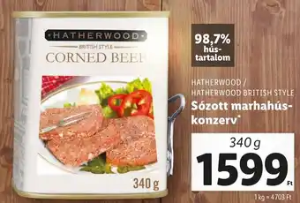 Lidl HATHERWOOD / HATHERWOOD BRITISH STYLE Sózott marhahús-konzerv 340g ajánlat