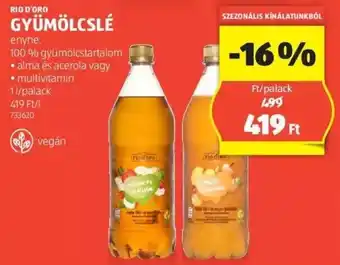 ALDI RIO D'ORO GYÜMÖLCSLÉ 1l ajánlat