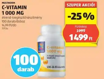 MULTINORM C-VITAMIN 1000mg 100db