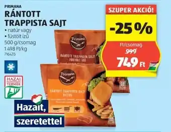 ALDI PRIMANA RÁNTOTT TRAPPISTA SAJT 500g ajánlat