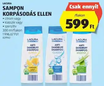 ALDI LACURA SAMPON KORPÁSODÁS ELLEN 300ml ajánlat