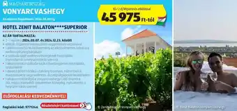 ALDI MAGYARORSZÁG VONYARCVASHEGY, HOTEL ZENIT BALATON SUPERIOR ajánlat
