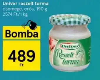 Tesco Univer reszelt torma 190g ajánlat
