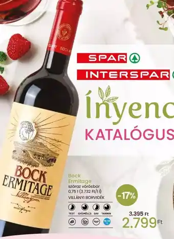 Spar BOCK ERMITAGE 0,75l ajánlat
