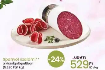Spar Spanyol szalámi 10dkg ajánlat