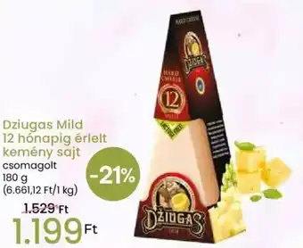 Spar Dziugas Mild 12 hónapig érlelt kemény sajt 180g ajánlat