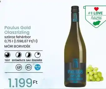 Paulus Gold Olaszrizling 0,75I