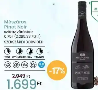 Spar Mészáros Pinot Noir 0,75l ajánlat