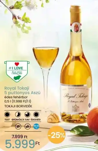 Spar Royal Tokaji 5 puttonyos Aszú 0,5l ajánlat