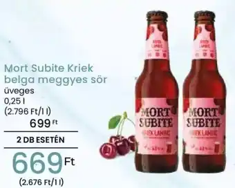 Spar Mort Subite Kriek belga meggyes sör 0,25l ajánlat