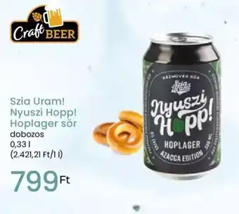 Spar Szia Uram! Nyuszi Hopp! Hoplager sör 0,33l ajánlat