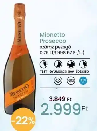 Spar Mionetto Prosecco 0,75l ajánlat