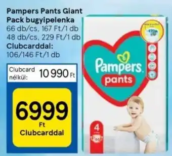 Tesco Pampers Pants Giant Pack bugyipelenka 48-66db ajánlat