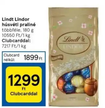 Tesco Lindt Lindor húsvéti praliné 180g ajánlat