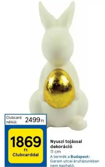 Tesco Nyuszi tojással dekoráció 11cm ajánlat
