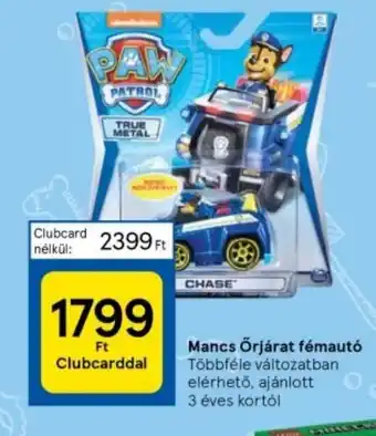 Tesco Mancs Őrjárat fémautó ajánlat
