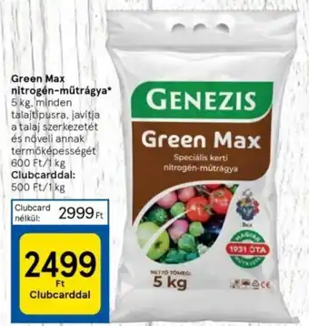 Tesco Green Max nitrogén-műtrágya 5 kg ajánlat