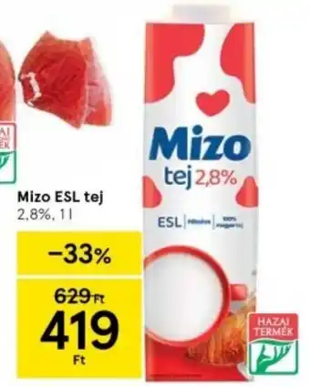 Tesco Mizo ESL tej 2,8%, 1l ajánlat
